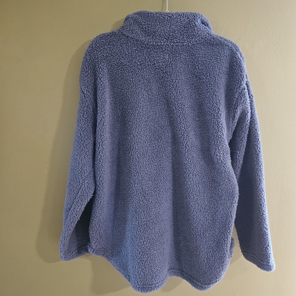 Koolaburra‎ by UGG Sherpa Fleece Bomber Jacket Blue Size Large 1/4 Zip - Picture 6 of 6